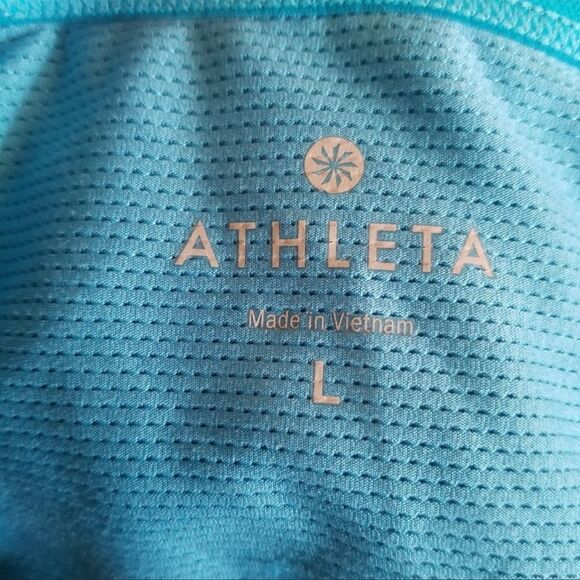 Athleta Heather Blue Mesh Supercharged Tank L - Picture 4 of 6